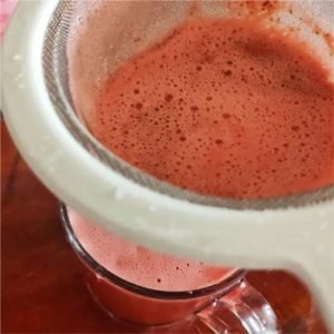 Filter the watermelon juice