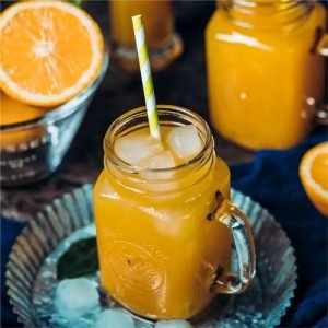 Orange juice made by blender